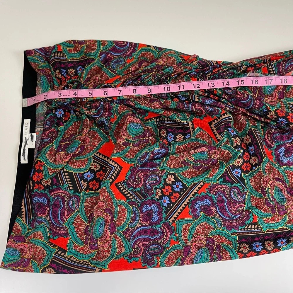 NEW Veronica Beard Skirt Womens 8 Multicolor Ari Floral Paisley Silk Blend Skirt - Picture 10 of 12